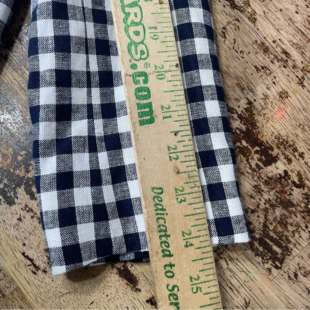 J. Crew Holland‎ Blazer Linen Blend Navy White Gingham Size 4 Lined Preppy - Picture 9 of 12